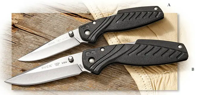 Buck Rival I (A) and Rival II (B) knives