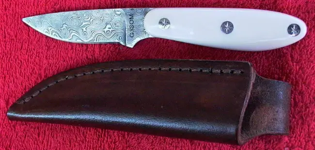 Custom Damascus Knife w/sheath