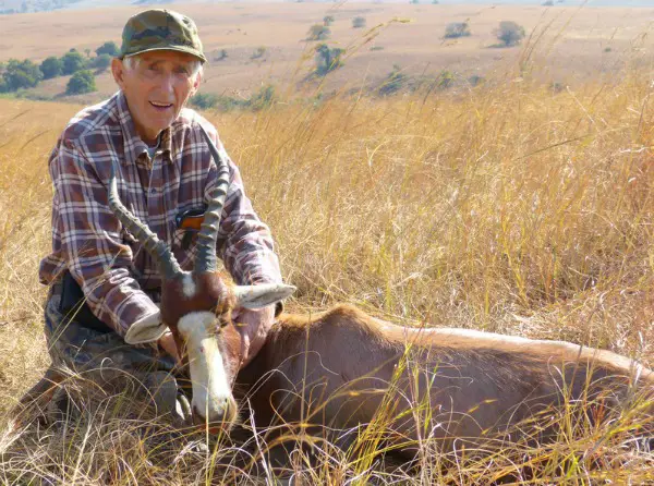 Duane Wakeman with blesbok taken in South Africa in 2013.