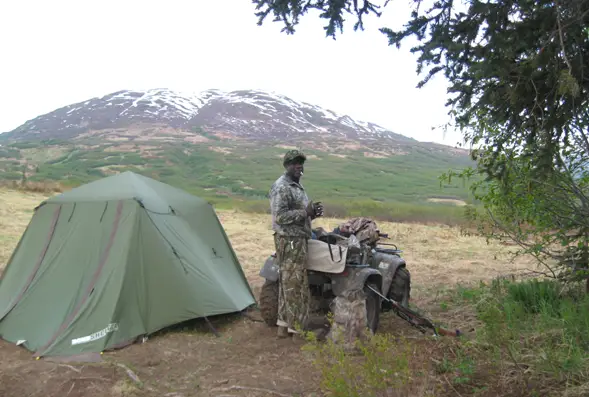 Alaskan hunting camp.