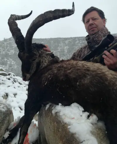Flemming with his ibex