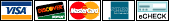 Visa, Discover, MasterCard, American Express