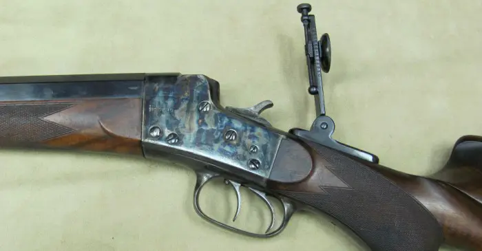 Remington-Hepburn rifle receiver with tang sight