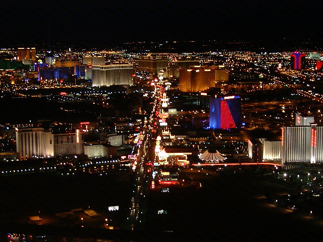 pictures of las vegas strip at night. The Las Vegas Strip at night