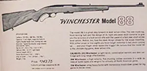 Winchester Model 88 catalog page