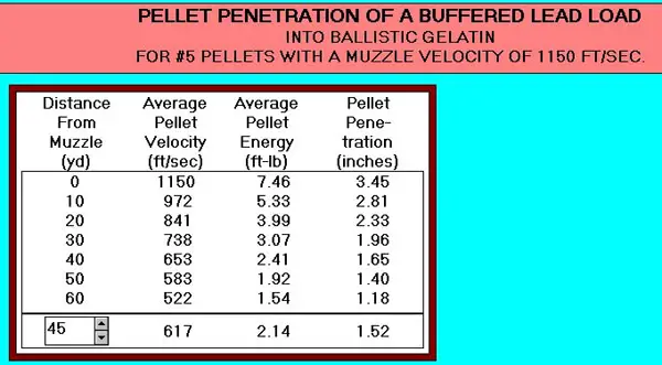 Buffered #5 lead shot