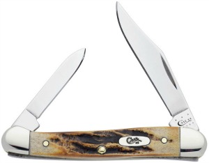 Case Mini Copperhead with stag handle.