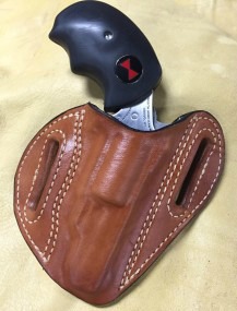 Desert Gun Leather Black Widow Magnum pancake holster