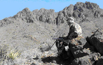 Jim glassing for ibex