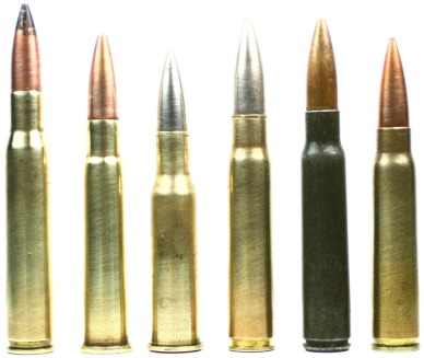 .30-06, .303 British, 7.62x54R Russian, 8x57mm JS Mauser, 7.7x58mm Jap, 7.65x53mm (Belgian/Argentine) Mauser.