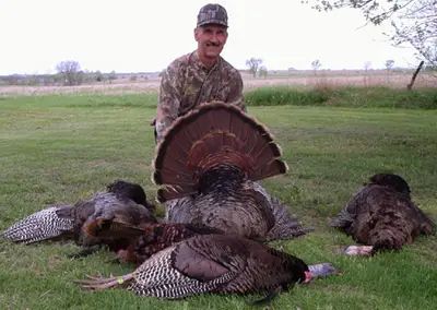 Larry Porter with huge tom turkey