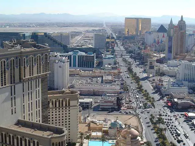 The southern part of the Strip