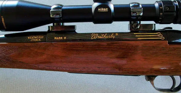 Weatherby Mark V left receiver